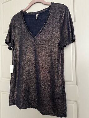Banana Republic metallic tee
